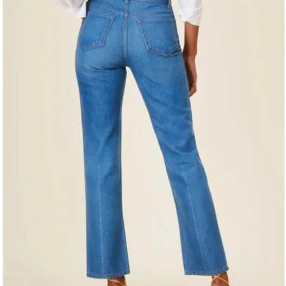 Cynthia Button Fly High Rise Straight Jeans in Zenia - Picture 2 of 9